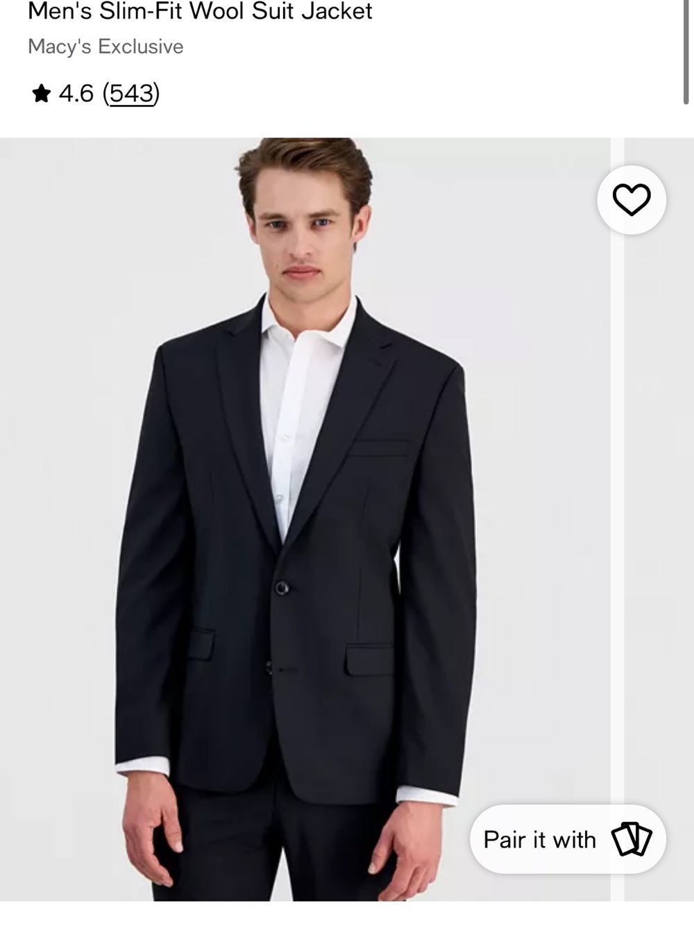 Bar III Black Two Piece Suit